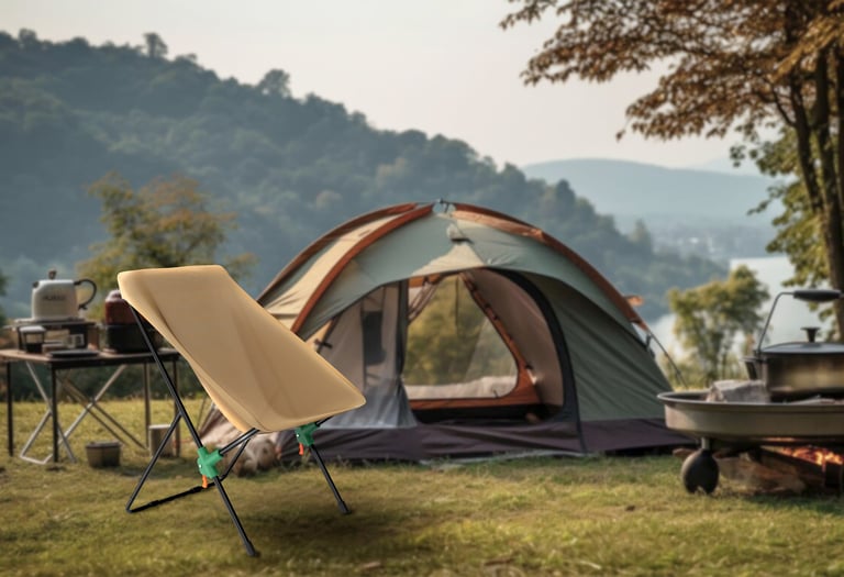 foldable camping chair, industrial design, outdoor product, aluminum chair