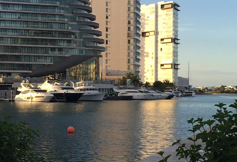 view of the buildings