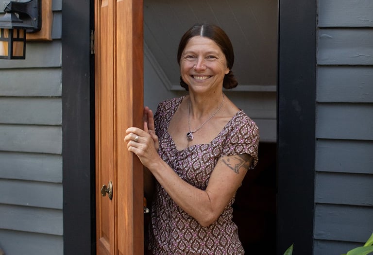 Tina Lilly, MS, LPC outside her office