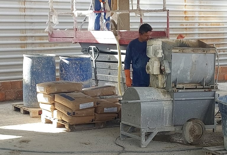 Equipamentos de argamassa projetada