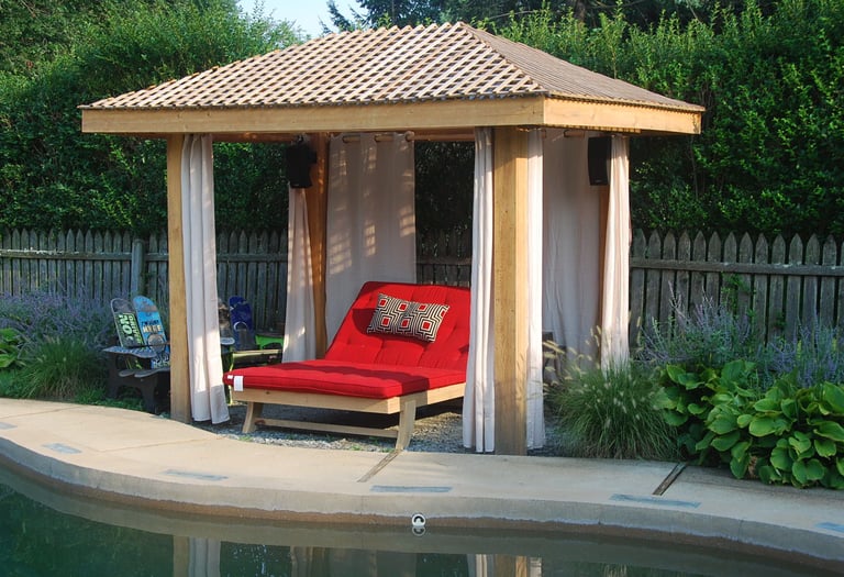 carpentry project poolside cabana