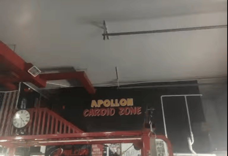 gym wall in middlesex county, NJ before mural by marcine