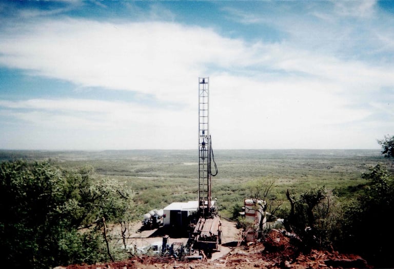 Texas drilling rig on job site