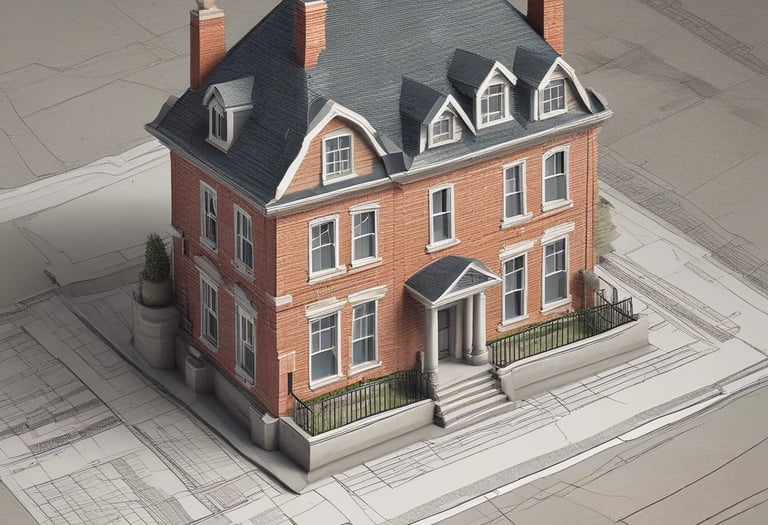 A happy family visiting a residential plot site with a Jay Properties agent.