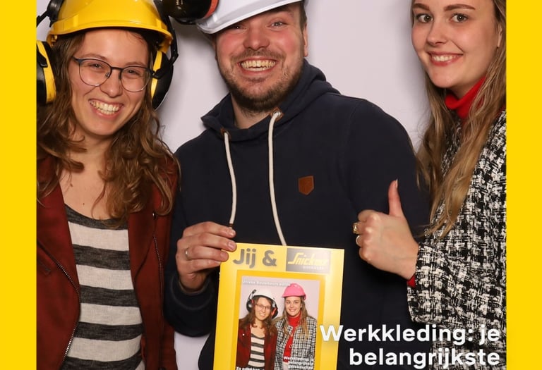 a man and woman in hard hats and hard hats