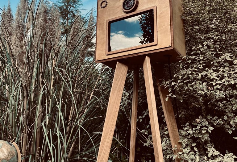 Photobooth en bois style vintage