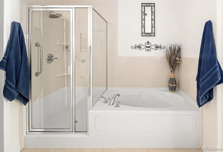 Clean and modern bathroom after professional cleaning by SparkEaseCleaning in Denver