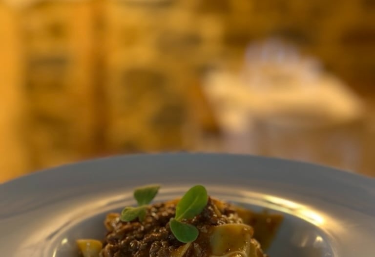 Tagliatelle fatte in casa al ragù di cinghiale maremmano - Homemade pasta with wild boar ragu Il Gri