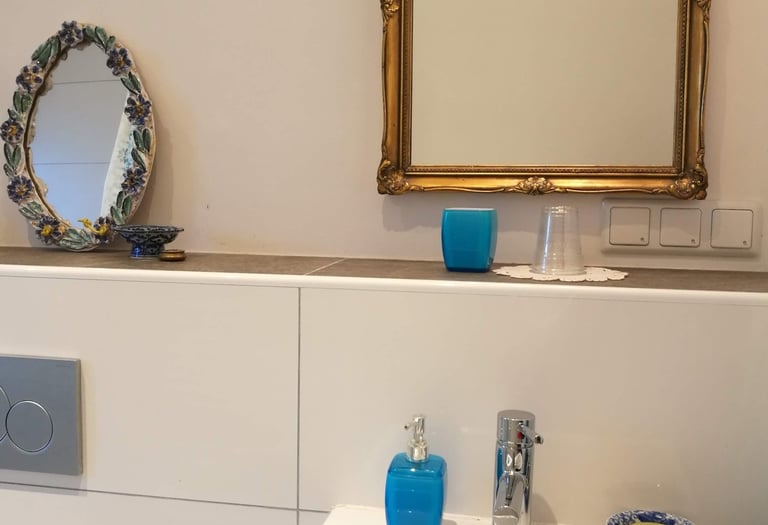 ein kleines, aber hübsches Badezimmer