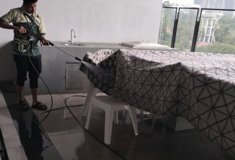 Expert outdoor carpet deep cleaning by TOT Cleaning & Landscape Service