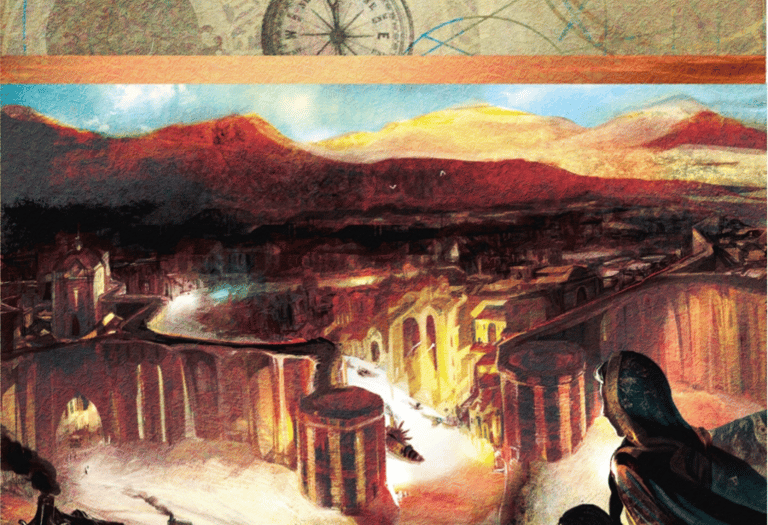 Cover SteamCraft roleplaying adventure module with interior illustrations by Amanda Heyen