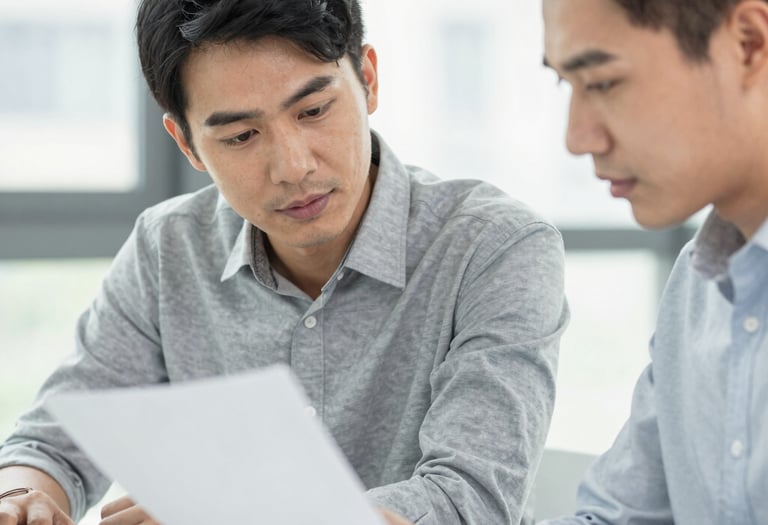 Close-up of hands shaking over a signed loan agreement for a renovation project.