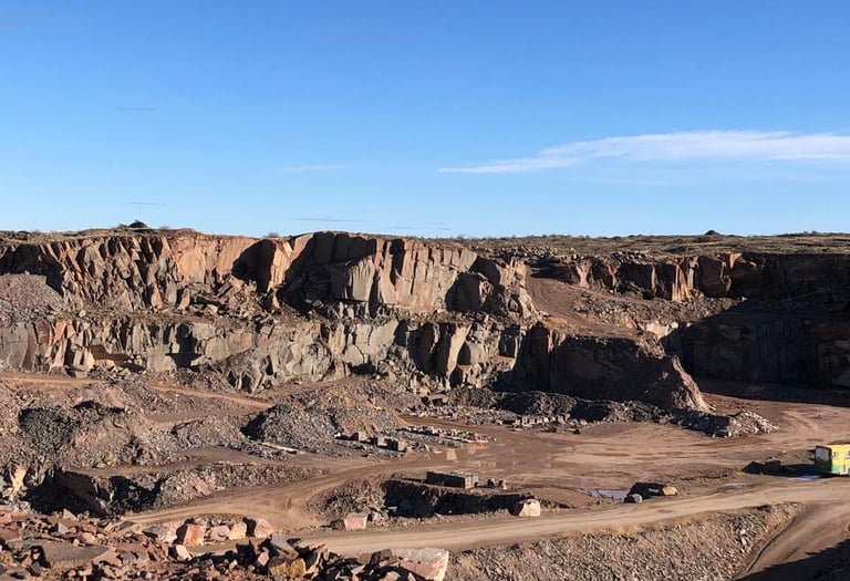 cantera extracción de pórfido