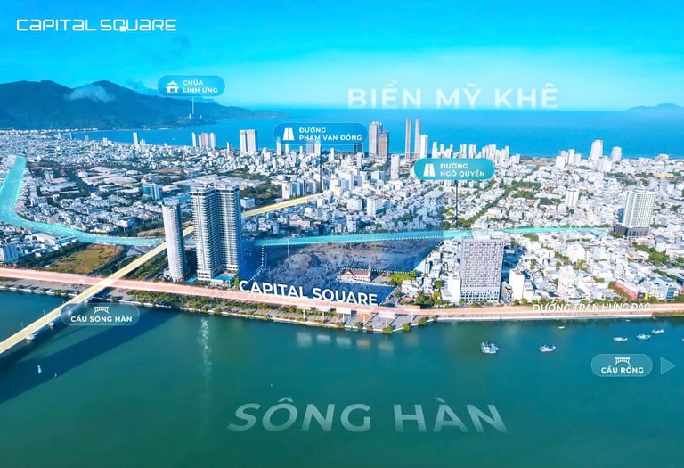 vị trí thực tế dự án capital square đà nẵng