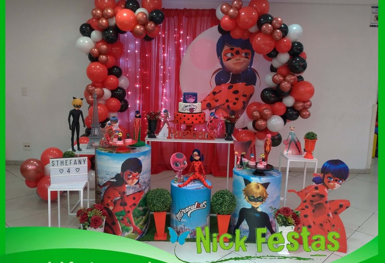 Aluguel de decoração infantil Ladybug na Freguesia do Ó com mesa decorada temática