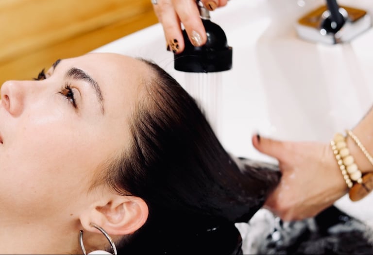 hair washing relaxing Meraki and Co salon