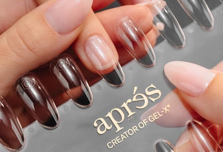 gel x extension stock photo