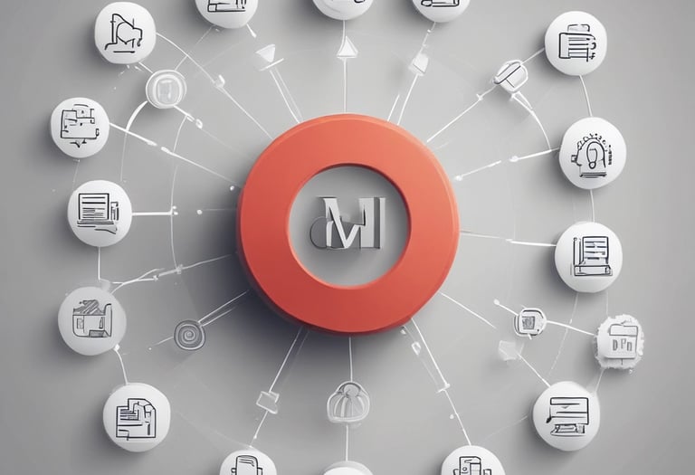 A classic Parisian building with ornate architecture is situated on a street corner. It features several stories, a mansard roof, and decorative railings. The ground floor is occupied by a restaurant with red awnings and an outdoor seating area. A lamppost and a cylindrical advertising column are visible along the street. The scene is illuminated by bright sunlight, and a bird is flying in the sky.