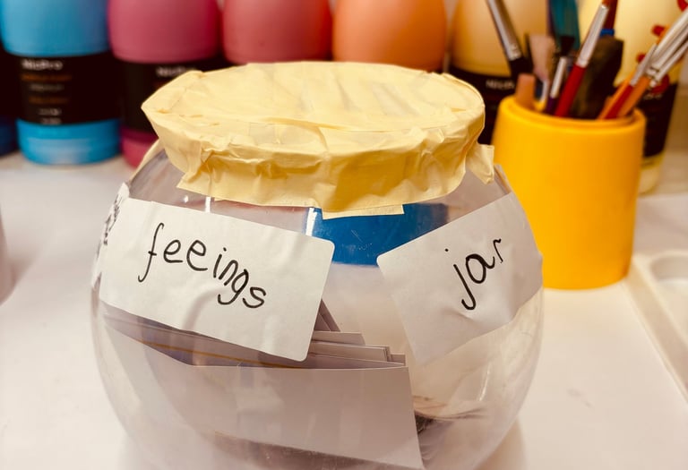 Feelings Jar from Art Therapy Session