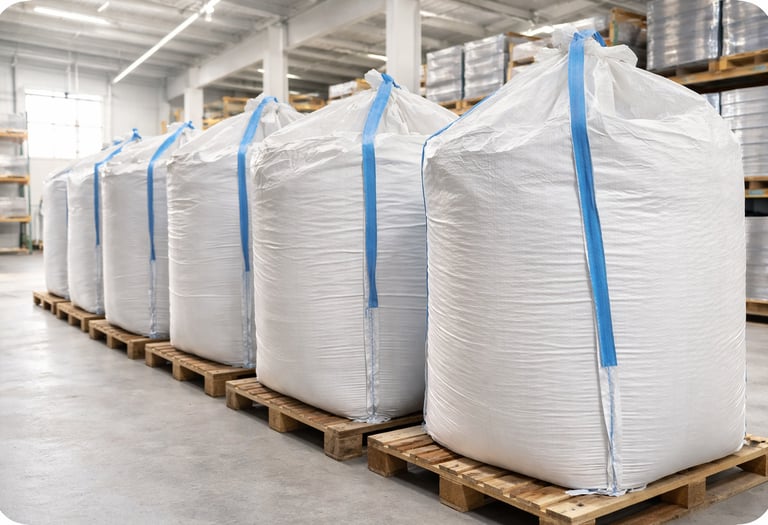 Big bags in warehouse