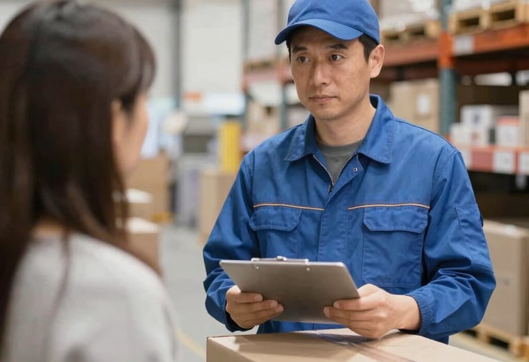 Stacks of assorted pallets in a warehouse ready for shipment.