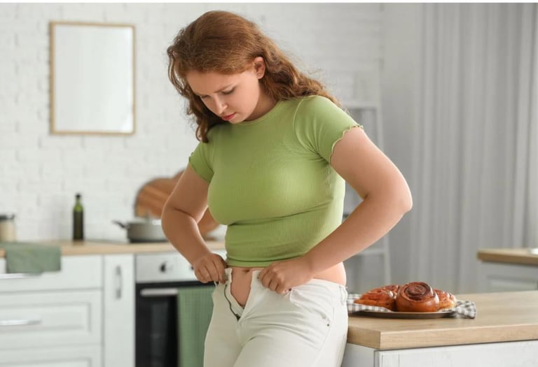 Woman in Brighton experiencing weight gain and body changes