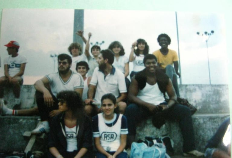 Grupo de atletas do atletismo nos anos 90 em São Bernardo do Campo pela ASA São Bernardo