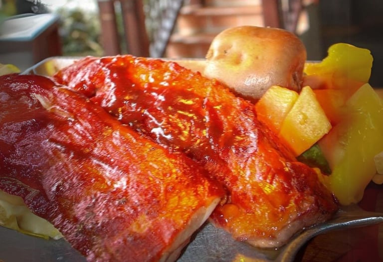 Costillas Ahumadas, Restaurante Guanapalo Quimbaya Quindio