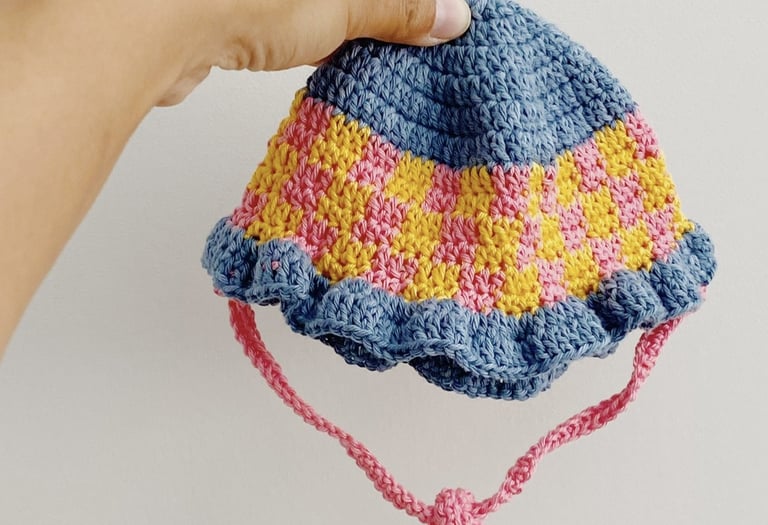 patron crochet gorro bebe verano