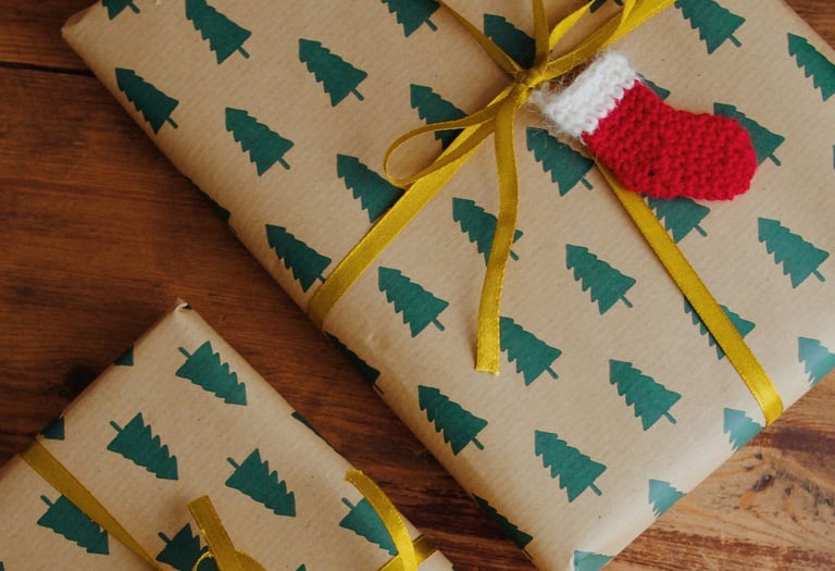 patron crochet mini calcetin papa noel