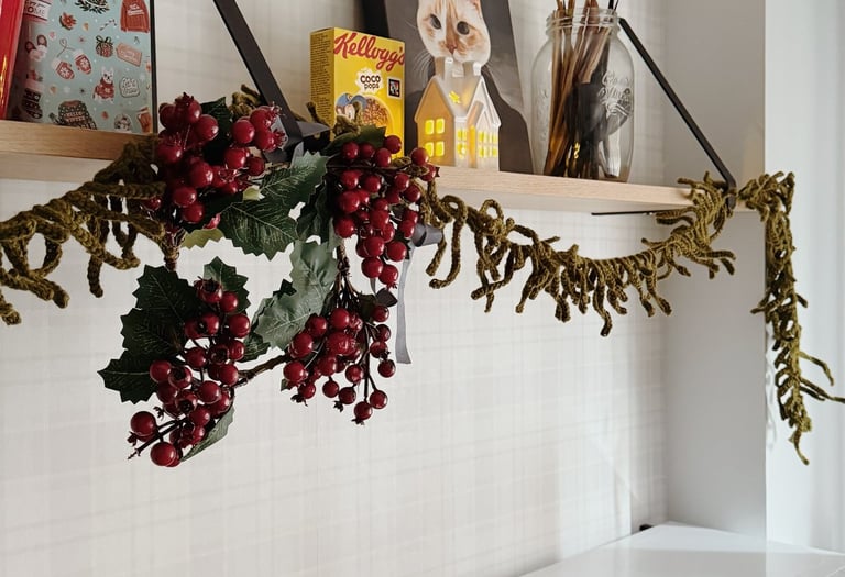 Patron crochet guirnalda navidad