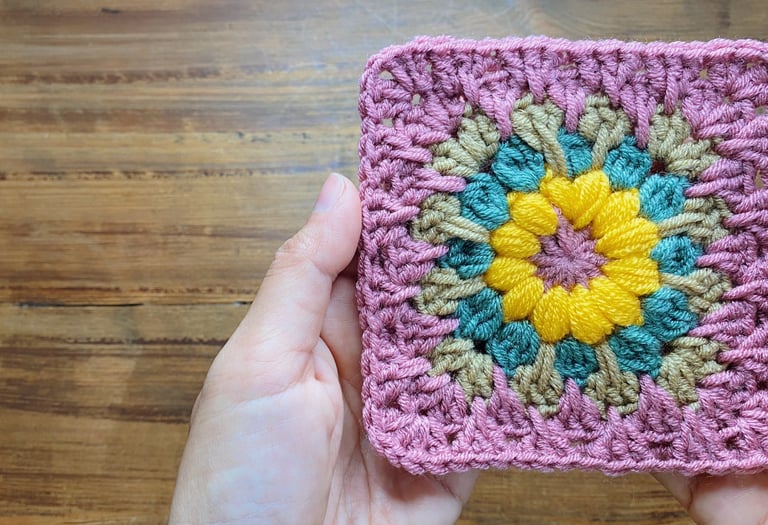 tutorial de granny square de crochet