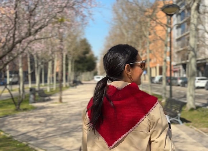 Patron crochet pañoleta pañuelo triangulo 