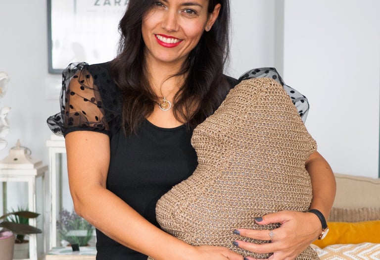 patron crochet cojin con forma de arbol de navidad