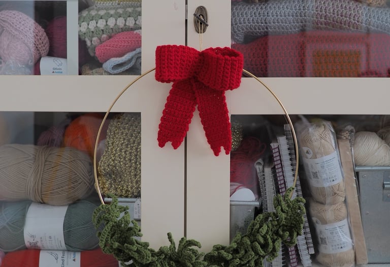 patron crochet corona navidad