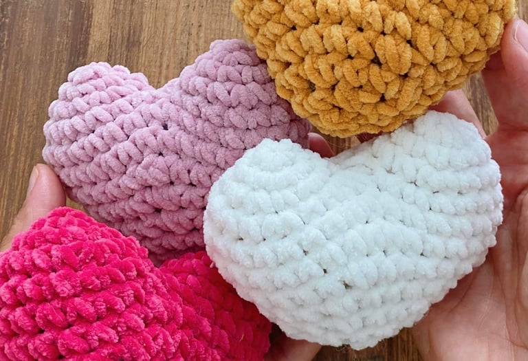 patron crochet corazon amigurumi