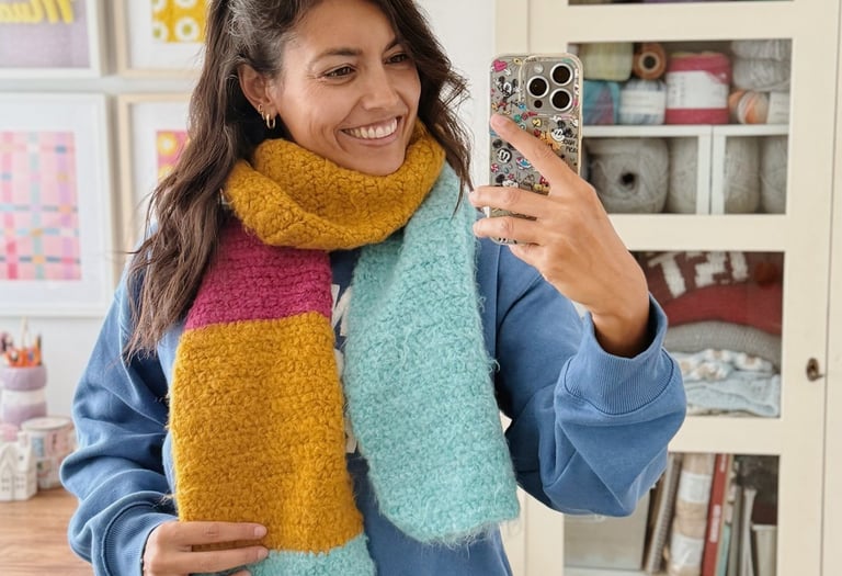 Patron crochet bufanda facil