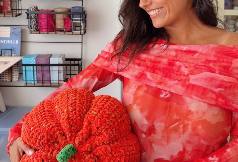 Patron crochet calabaza halloween