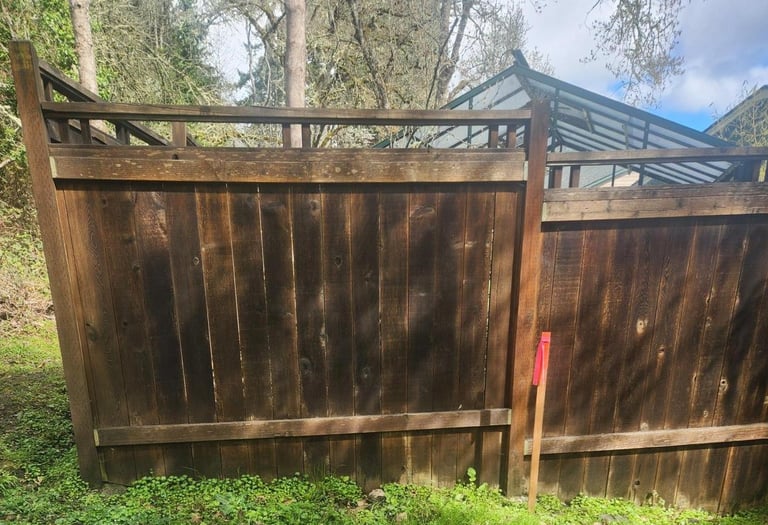 Fence over property line
