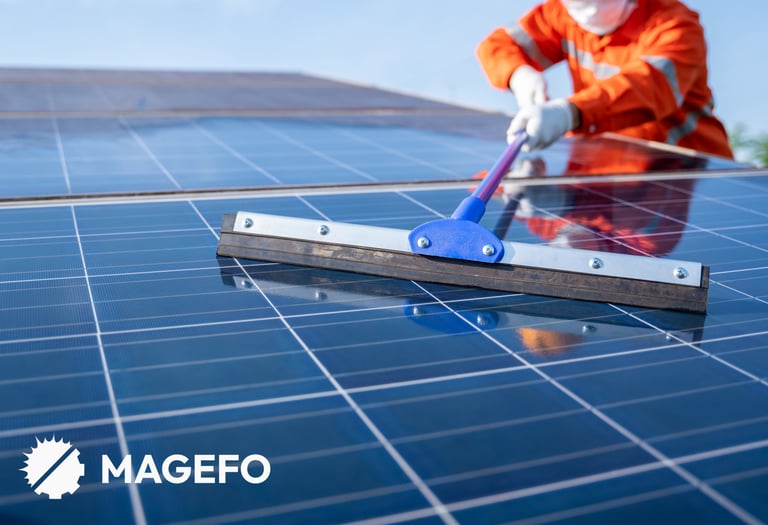 Limpieza de paneles solares