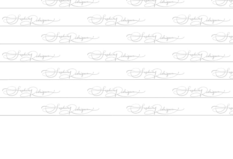 Example of stencil which is included into each package for signature practice