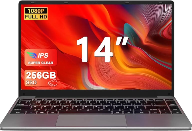 bvate B5-1 Ordenador Portátil 14 Pulgadas Win 11 con 5G WiFi,6GB RAM 256GB SSD Expansión SSD 1TB
