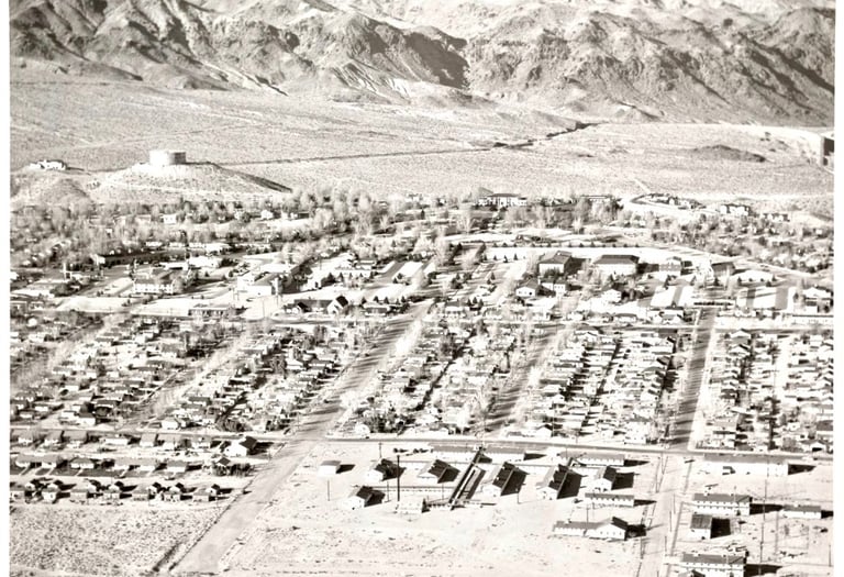 Aerial view of Boulder City, NV taken in 1947