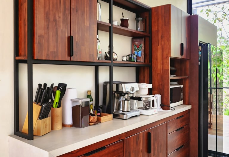 full kitchen equipped in your vacation home in Costa Rica