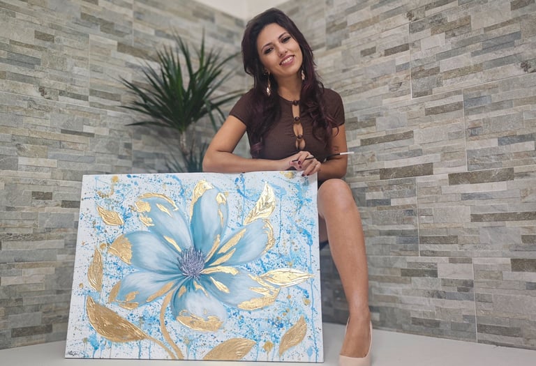 Quadro materico moderno in rilievo, ideale per arredamento interior design minimal - Alba Rose Art di Rosalba Di Santo