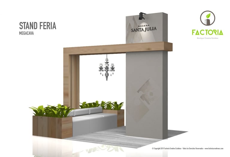 Stand hecho en cartón para ferias y exposiciones en Quito