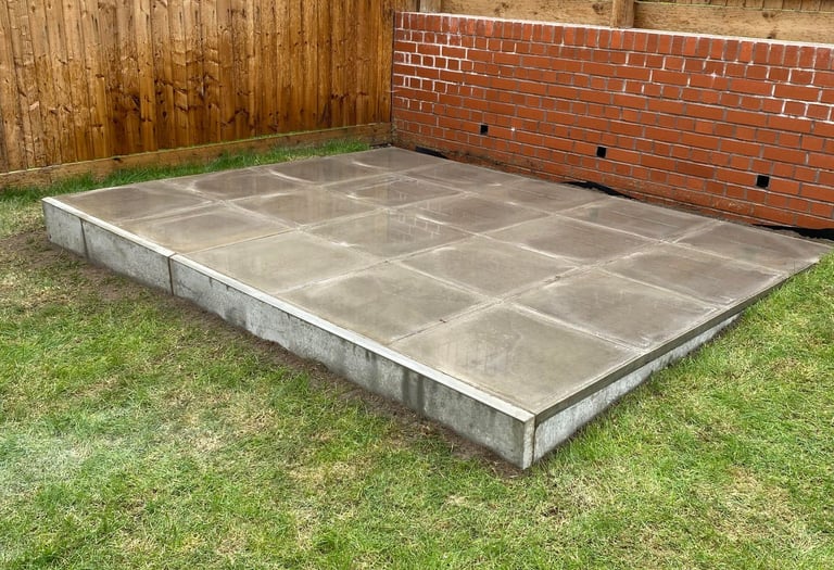 Slab base raised off unlevel ground