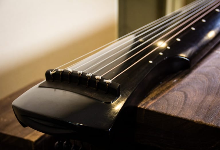 Chinese string instrument close-up at Toronto Chinese Music School