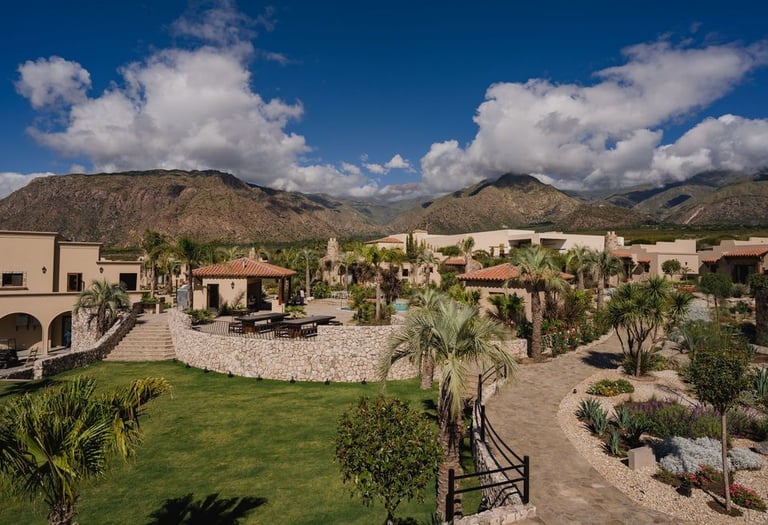 Piattelli Wine Resort in Salta, Argentina, featuring luxury villas surrounded by vineyards