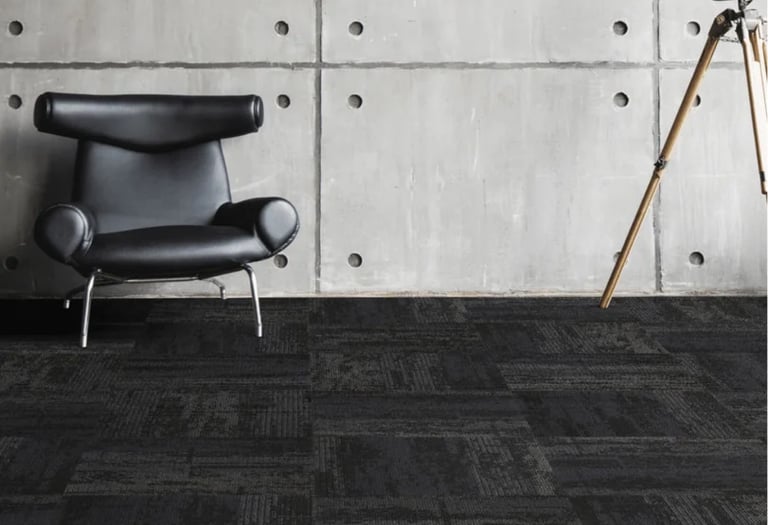 Irongate carpet tile collection featuring multiple commercial color option, ideal for office and retail interiors in London